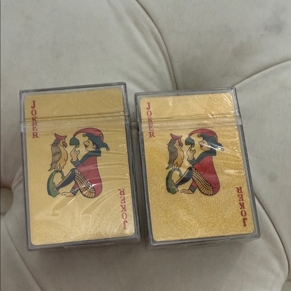 Gold Foil Water Proof Dubai Playing Cards Deck Assorted